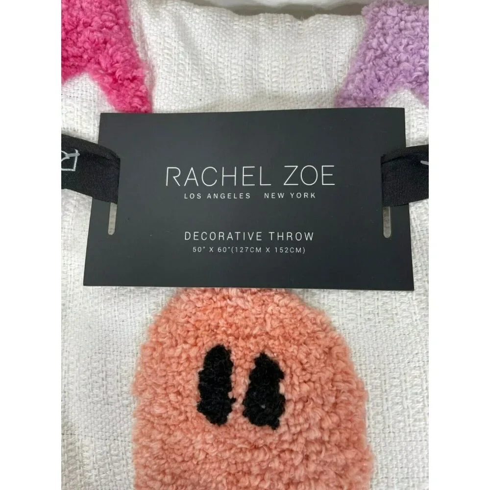 Rachel Zoe Decorative Throw Blanket GHOSTS 50 x 60